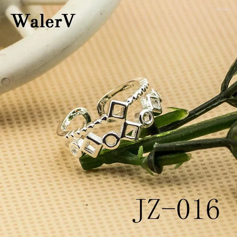 Rings de cluster Walerv for Women Personalidade Custom Carta