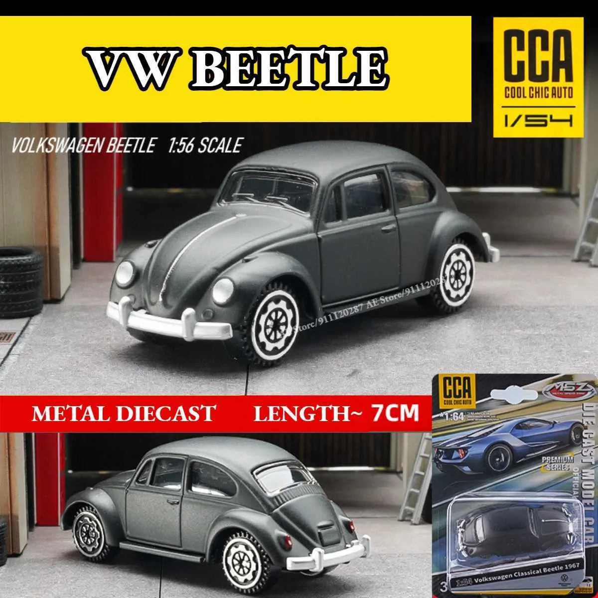 Diecast Model Cars Schaal 1/64 Metaal Mini Car Model Volkswagen Beetle Replica Mini Ture Art Voertuig Diecast collectief speelgoed voor Kid Boyl2405