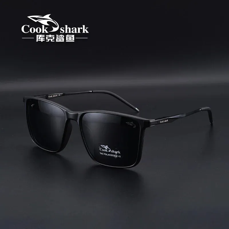 Cook Shark polarized sunglasses mens womens UV protection driving special colorchanging glasses trend personality 240423