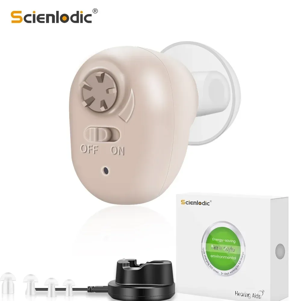 アンプITE補聴器ミニ充電式デバイス聴覚アンプ難聴のための高齢のサウンドアンプ
