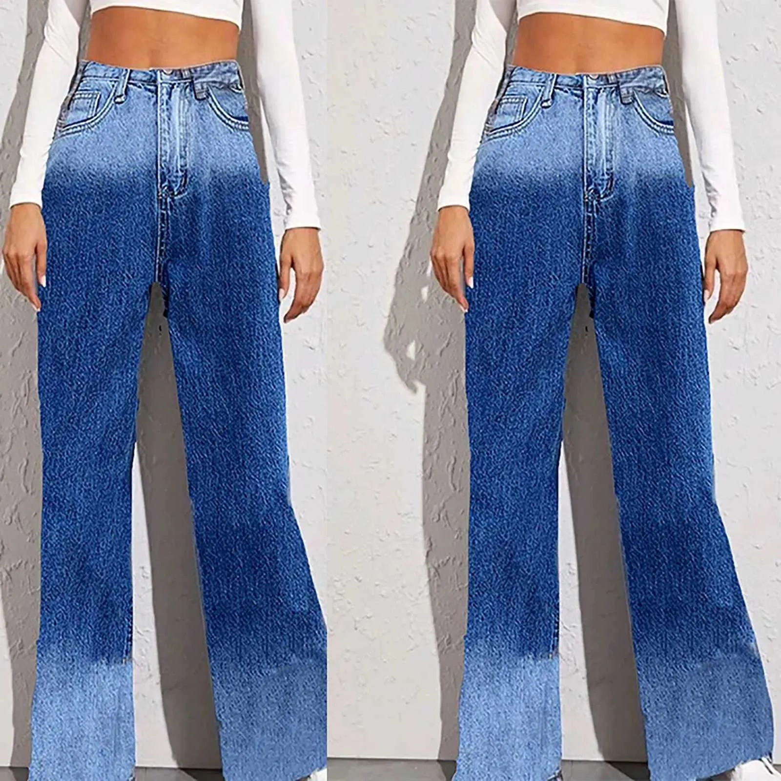 Calça feminina capris mulher cor sólida cor de jeans alto sólido jeans tumultos tornozelo calça de moda vintage de tamanho grande coreano resenhas muitas roupas y240504