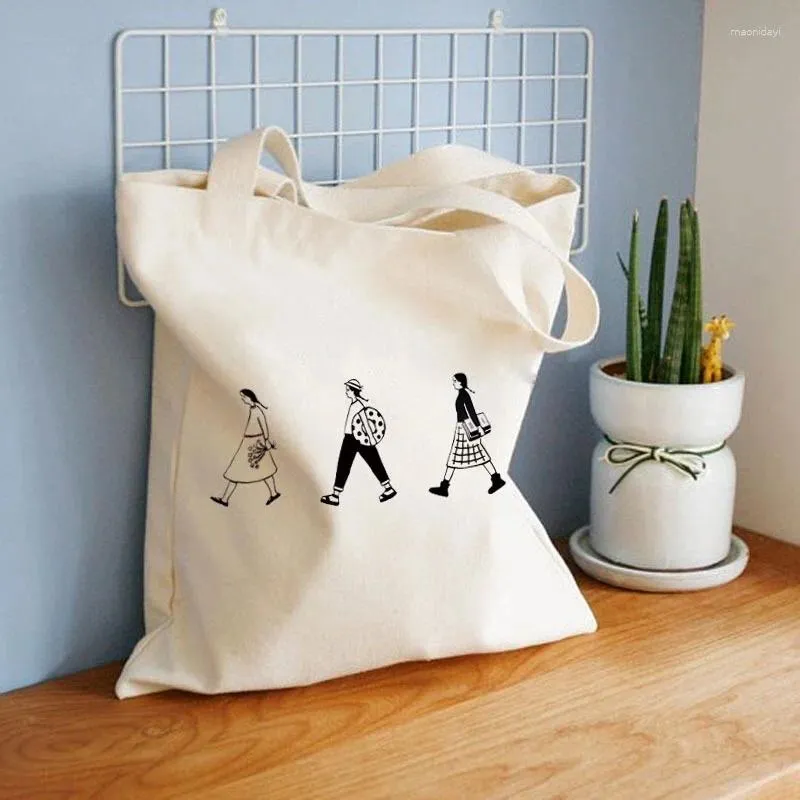 Sacs à provisions pour femmes en toile Coton 2024 Eco pliing lacet up sac réutilisable (épicerie)