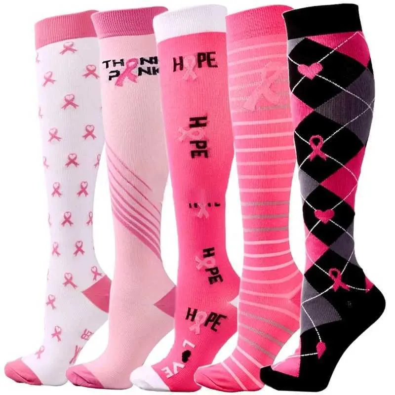 Chaussettes Hosiery Running Compression Choques pour hommes Femmes Gym Gym Outdoor Soutien du vélo en nylon SOCE MÉDICAL CATRE ENGUE