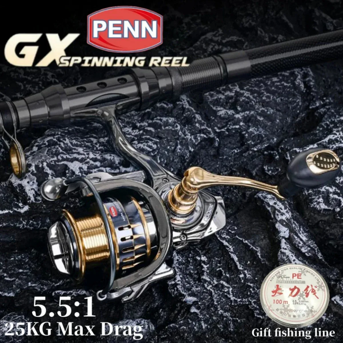 BOBINE DE PÊCHE TOURNOI RODDY BY PENN 351 PRO 6 ROULEMENTS À
