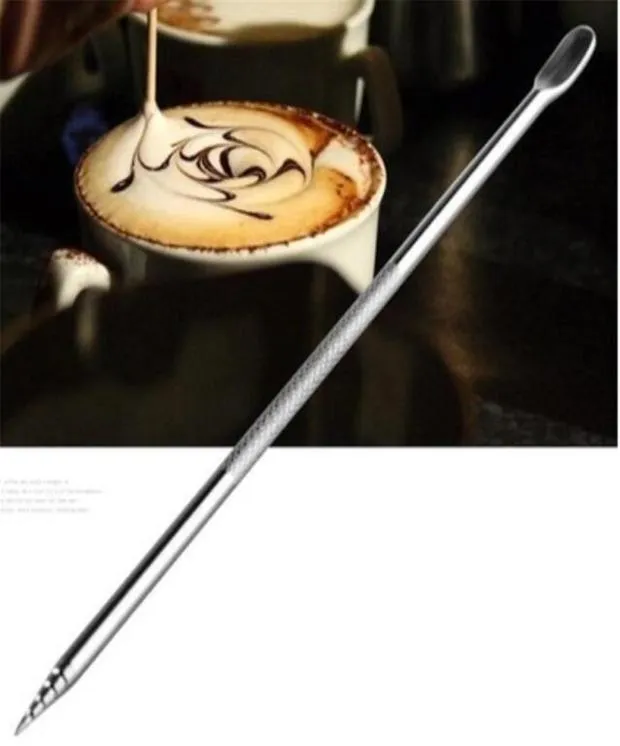 Home Coffee Art Needles Barista Cappuccino Espresso Coffee Decorating stylo Tamper Needle Creative High Quality Fancy Stick to7851141
