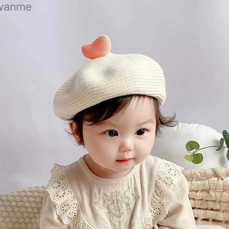 Шляпы шляпы Honeycherry Shat Девичья девочка Baby Beret Girl Net Red Bab