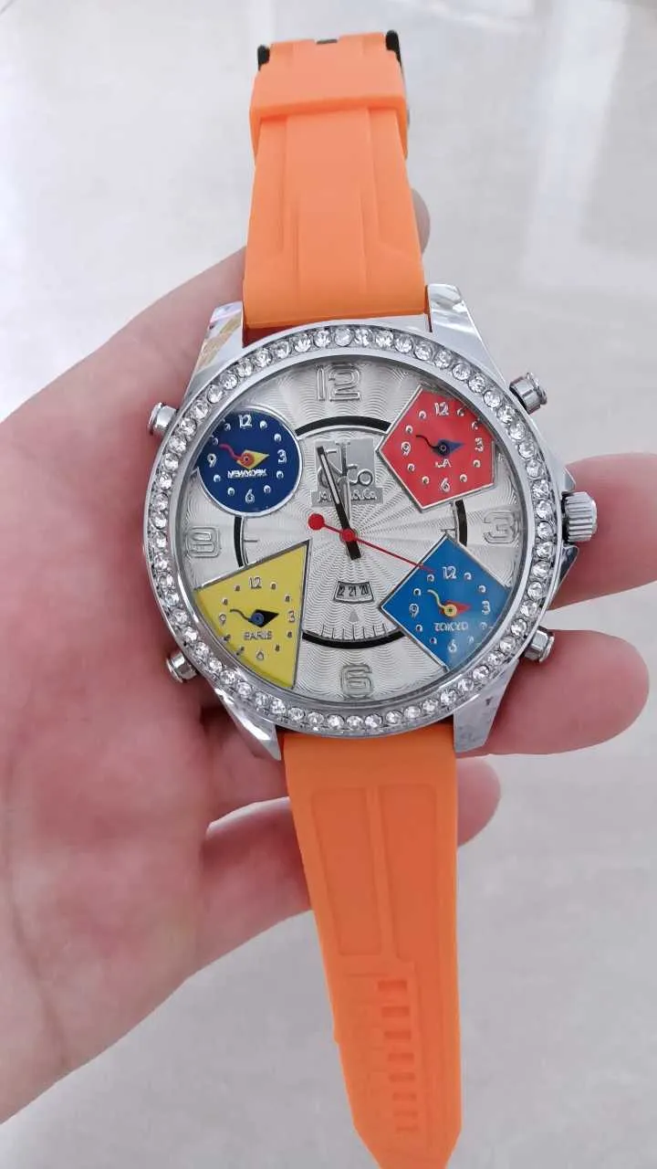 Designer Luxo Automático Mechanical Watch JKCO Leopardo tcheco cheio de estrelas e múltiplos movimentos não -mainstream Hiphop Silicon Fita Relógios para homens 0wmn