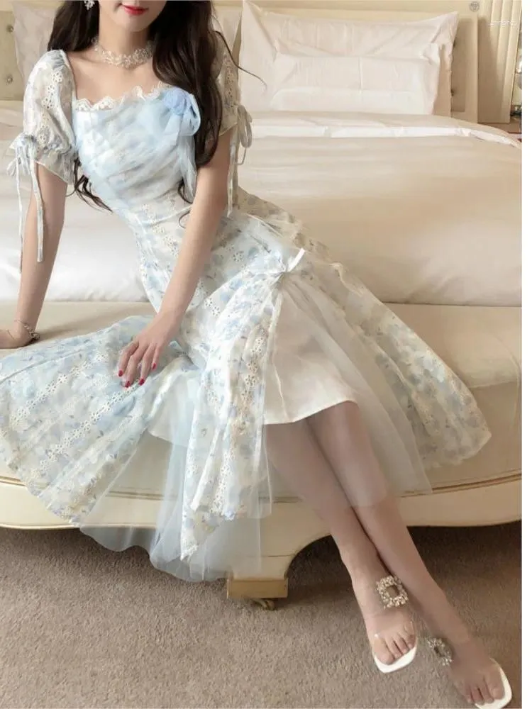 CLANE - ヴィンテージレース パフ ワンピース - VINTAGE LACE