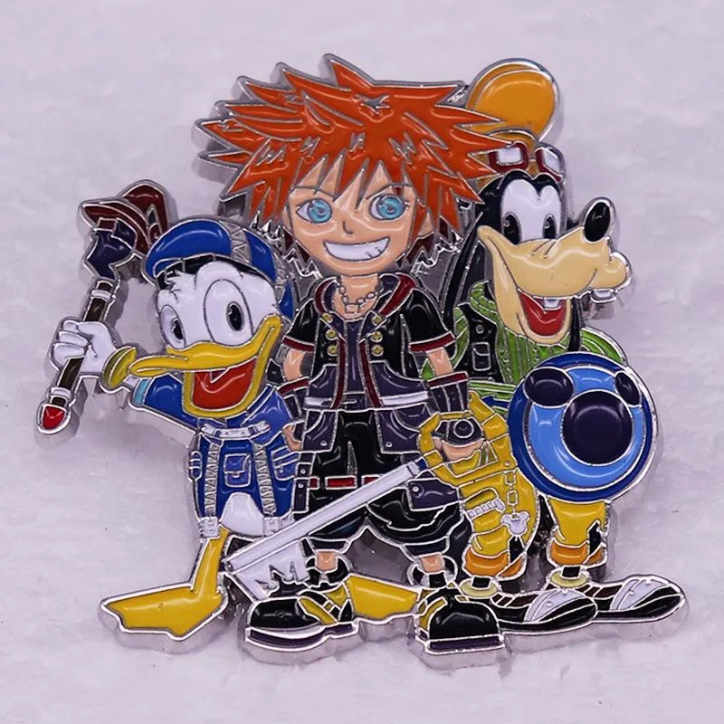 Kingdom Hearts Role Game Series Series Odznagenki Śliczne filmy anime Gry Hard Enomel Pins Zbierz metalową broszkę z kreskówek