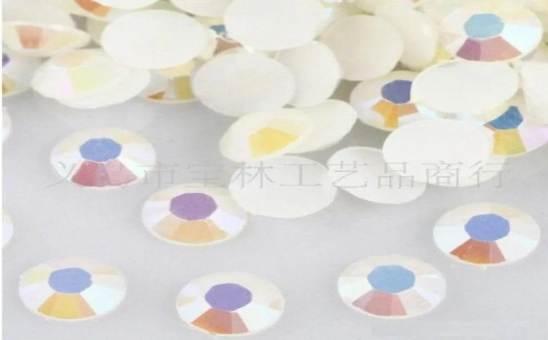 2000pcs 3mm Resin Jelly White AB Beads Flatback 14facets Scrapbooking Embellissement Craft Diy4883089