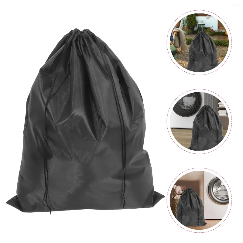 Sac à linge Sac à dos sac à dos sac lourd sac de camping voyage grand rangement de vêtements (noir)