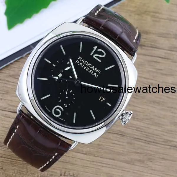 Montre d'affaires Panerai Radiomir Disc noir Dix jours Chaîne automatique Mécanique MENTES PAM00323