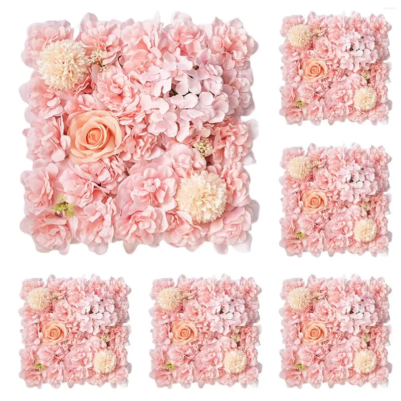 Fleurs décoratives panneaux muraux de soie artificielle 3d Rose Flower Art Trop écart DIY MARIAGE PARTI POURTÉ DE MEUX FONCTION DES POURS