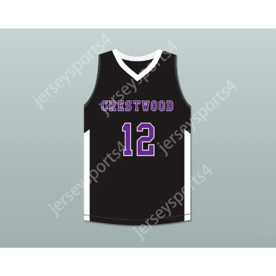 Ja Morant personalizado 12 Crestwood High School Knights Black Basketball Jersey Top cosido S-6XL