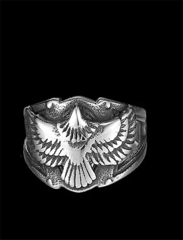 1pc dans le monde en tant que bague d'oiseau 316l Band en acier inoxydable fête de mode bijoux aigle Eagle 1454996