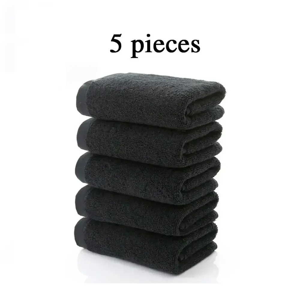 Serviettes 5/4 pièce 100% coton serviette de visage noir sans baignoire de baignade grosse serviette de plage pour hommes pour hôtel drops de cadeau d'entreprise disponible