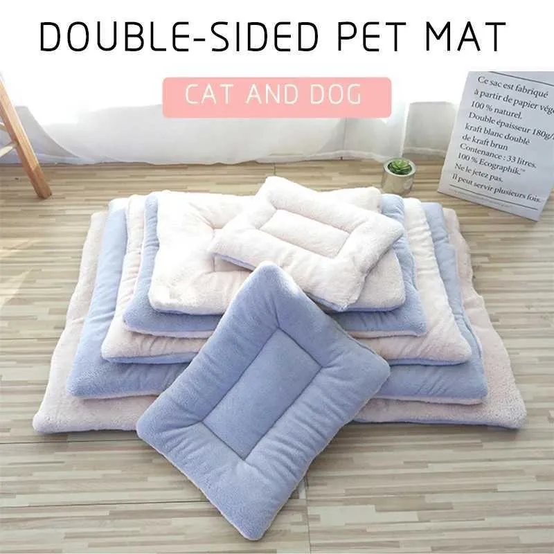 Pet Dog Mat Soft Flannel Cotton Paw Foot Print Washable Pet Blanket Warm Sleeping Beds for Small Medium Dogs Cat Pet Accessories