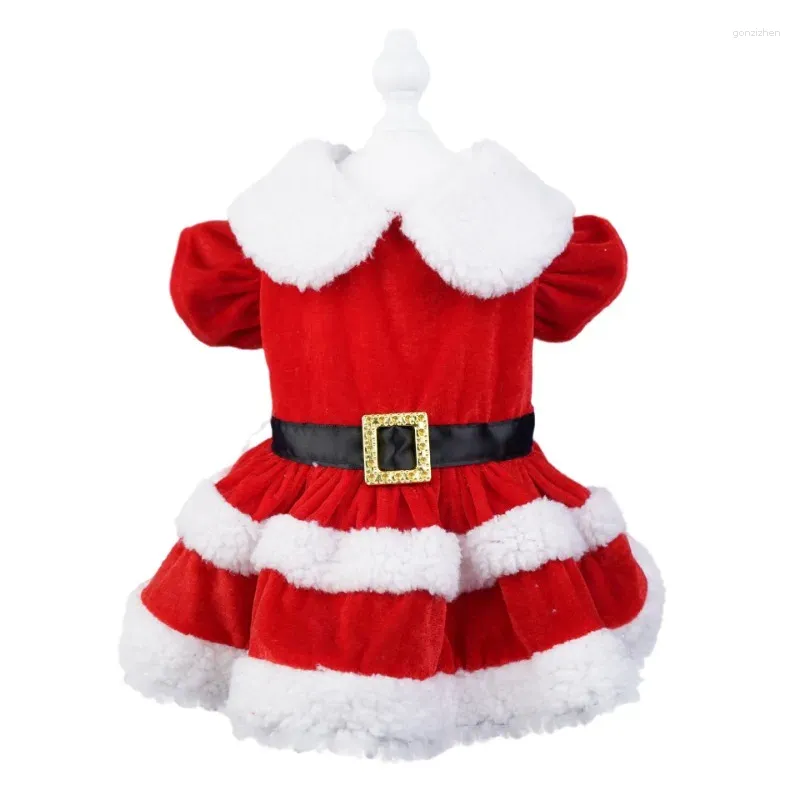 Vestido de vestuário para cães cães vestido de natal roupas de estimação térmica quente super pequeno fofo chihuahua soft outono inverno vermelho menino mascotas