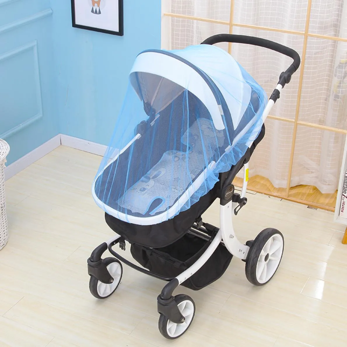 DIA150cm Baby Stroller Mosquito Net Encryption Mesh Full Cover Baby Stroller Mosquito Fly Insect Net Mesh Buggy Cover voor Baby Inf4602061