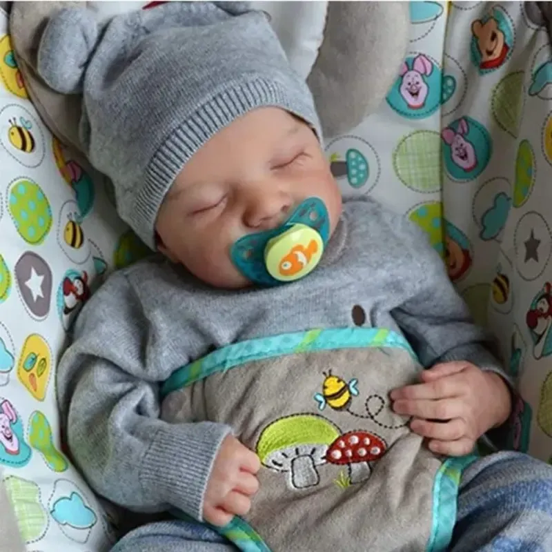 Puppen npk 19 Zoll Levi Reborn Baby Realistischer weicher Körper lebendig Bebe Neugeboren