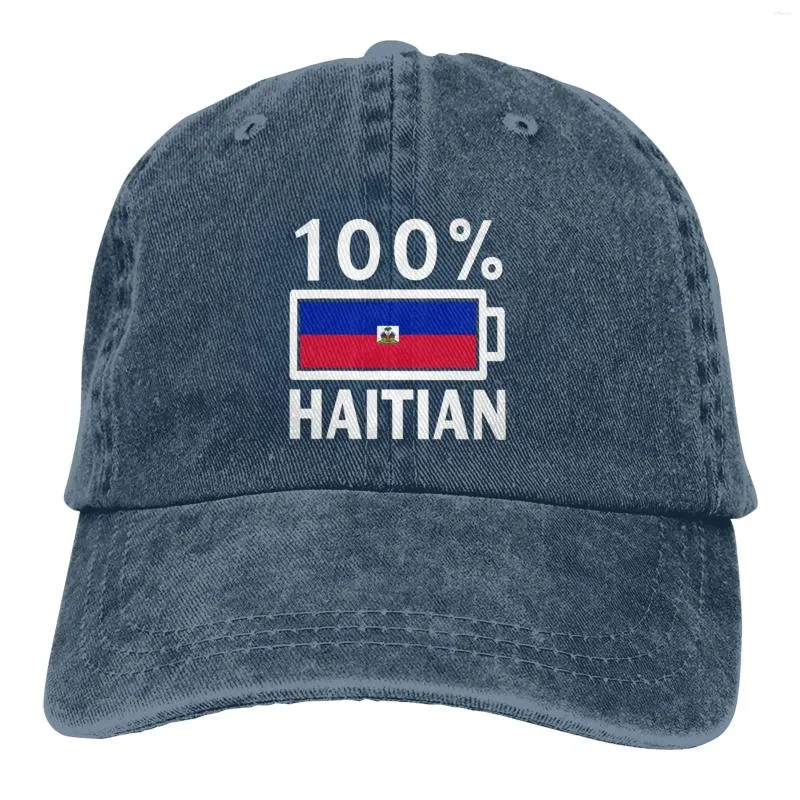 Ball Caps Haiti Bandiera Atletico Denim Cap da cowboy Cappelli regolabili per donne per donne per tutte le stagioni leggeri di una taglia leggera