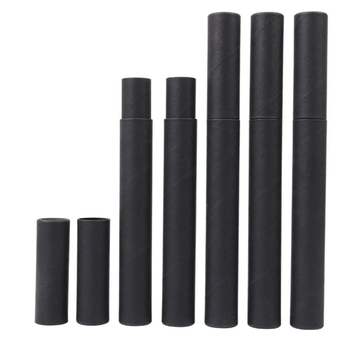 Black Kraft Paper Encens Tube Encens Barrel Small Rangement Boîte de rangement pour crayon Joss Stick Pruisant Carring 207x21cm LX2411 42 V27334902