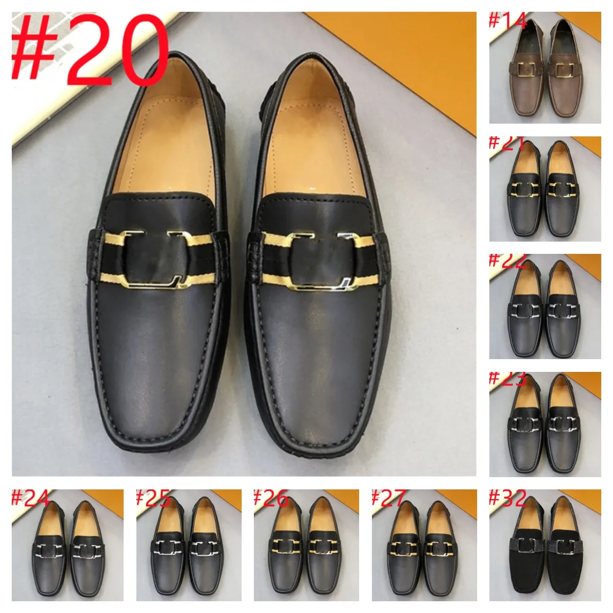 70 Model Summer Men Designer Mandis de créateurs authentiques Chaussures habillées Slip sur les chaussures de conduite luxueuses Mocasins en daim vert Taille 38-46