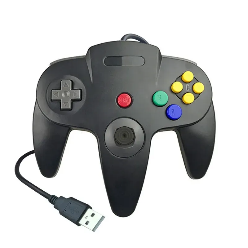 Fareler USB Kablolu N64 Gamepad Joystick Orijinal Nintend 64 Konsol USB Denetleyici Gaming Joystick Nintend N64 Gamepad