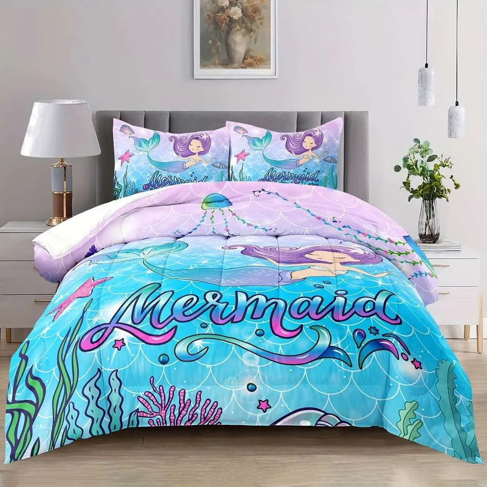 Girls mermaid bedding deals