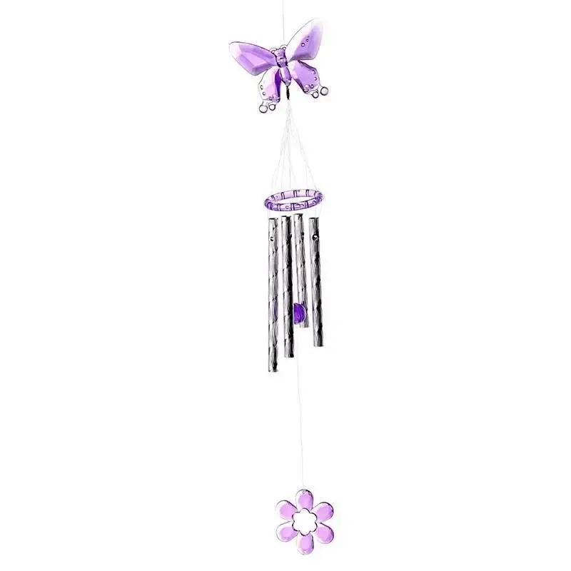 Dekorationen kreativer Schmetterling Wind Chime Glocke mit Metallröhren Garten Ornament Geschenk Yard Wohnhänge Dekor Kunst Home Dekoration