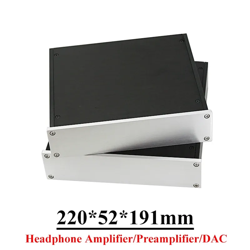Amplifier 220*52*191mm All Aluminum Headphone Amplifier Case DAC Preamplifier Enclosure Diy Audio Accessories