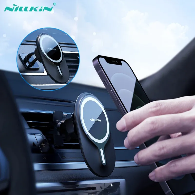 Steht Nillkin Magsafe Autohalter für iPhone 15 Promax Magnetic Phone Halter im Auto für iPhone 14/13 Serie Auto Mount Telefonklasse