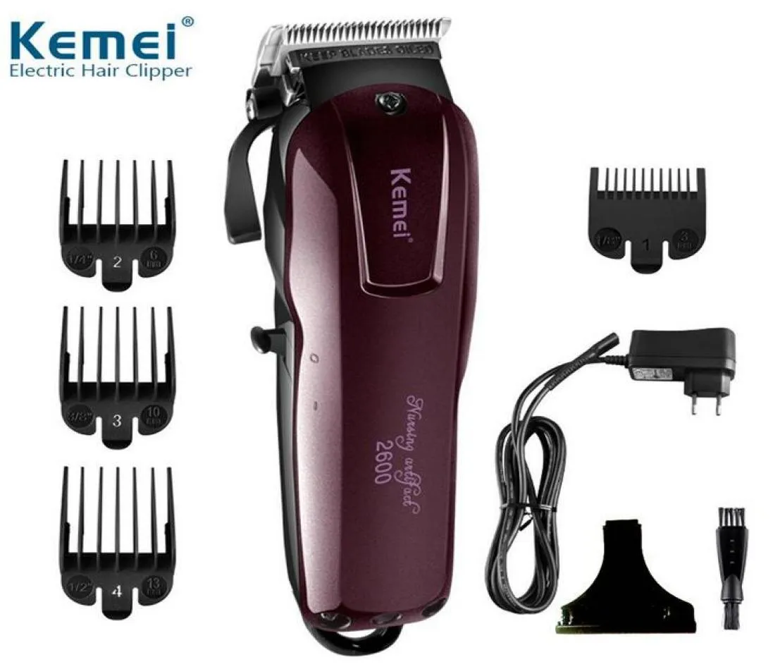 2020 NY KEMEI 2600 Professional Electric Beard Shaver 100-240V Uppladdningsbar hårklippare Titanium Kniv Hår skärmaskin K3994636