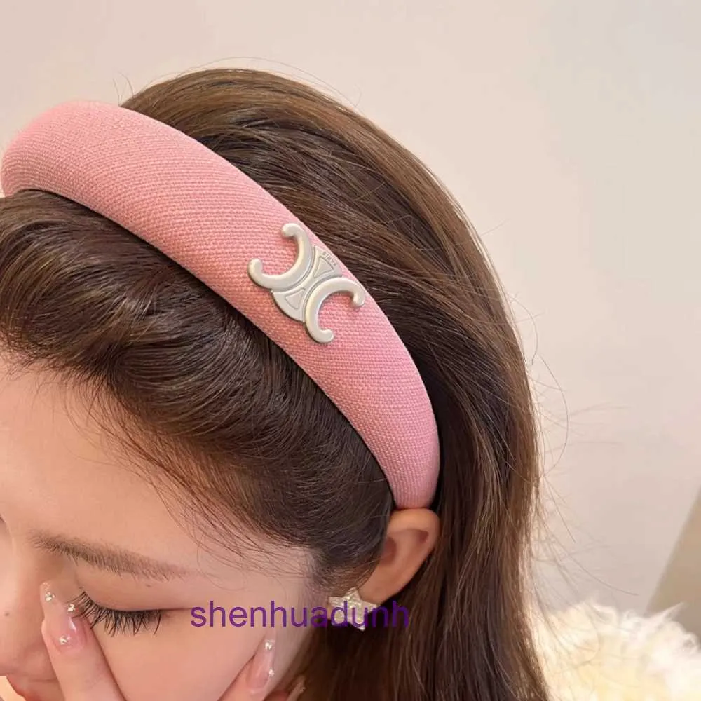 Triumphal Arch Pink Cute Hair Hoop Accessories High end Wide Edge Head Top Clip Bundle Autumn and Winter Headwear