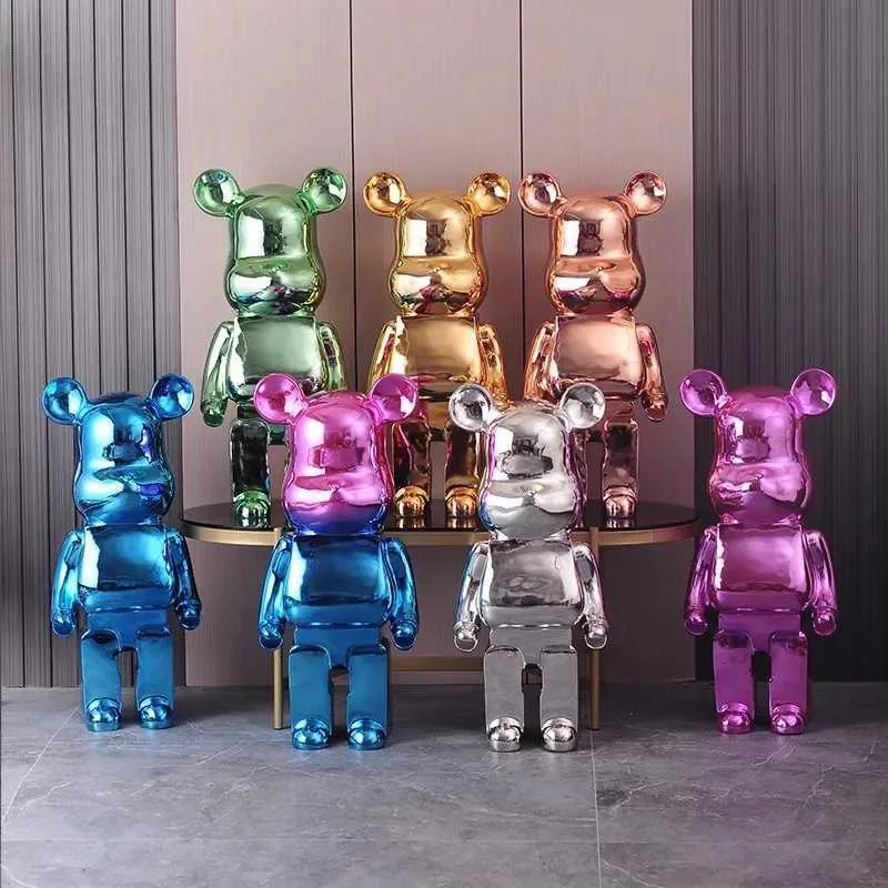 Objetos decorativos Figuras 400 estátuas de Bearbrick Decoração Cerâmica Violento Urso Piggy Fatuetas Bearbrick Luxo Coleções de decoração para decoração Ornamentos T240