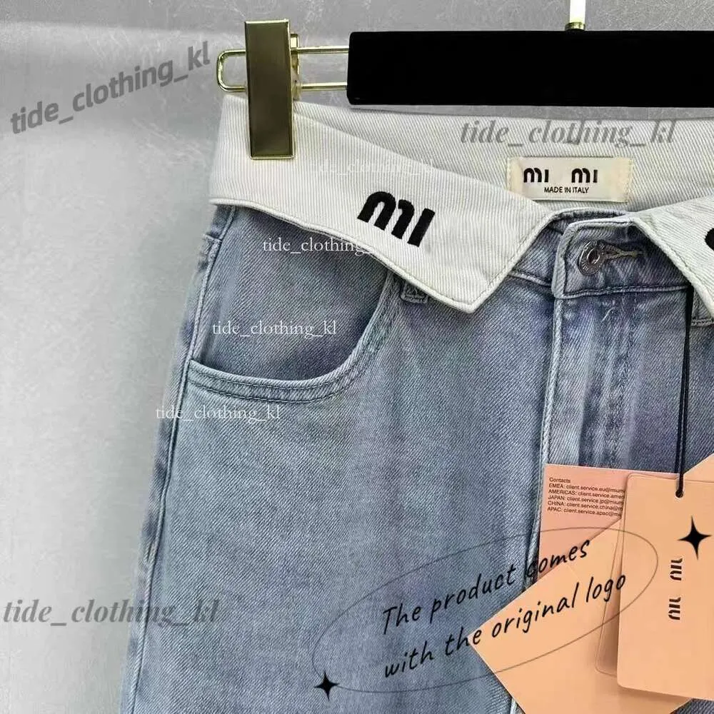 女子MIUジーンズデザイナーデザイナーラグジュアリーハイホワイト男性のための新しい韓国ファッションストレッチメン