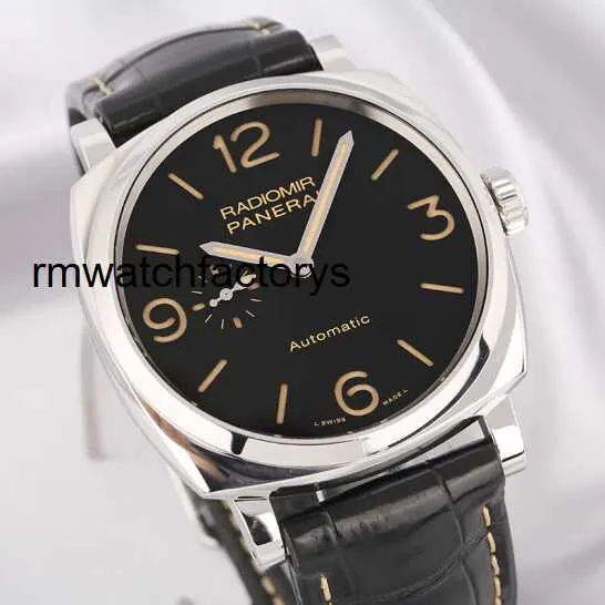 Orologio da polso immersioni panerai radiomir series 45mm maschi meccanico orologio piccolo secondo disco indietro orologio business trasparente orologio nero marrone standard pam005