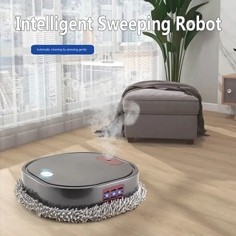 Naładowane inteligentne mopping robot spryskiwacza sucha i mokra 3 w 1 zamiatanie próżniowa Home 240419
