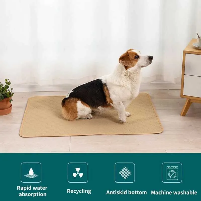 Reusable Pet Dog Urine Mat Water Absorbency Diaper Sleeping Bed Waterproof Diaper Breathable Fast Absorbent Pad Pet Changing Pad