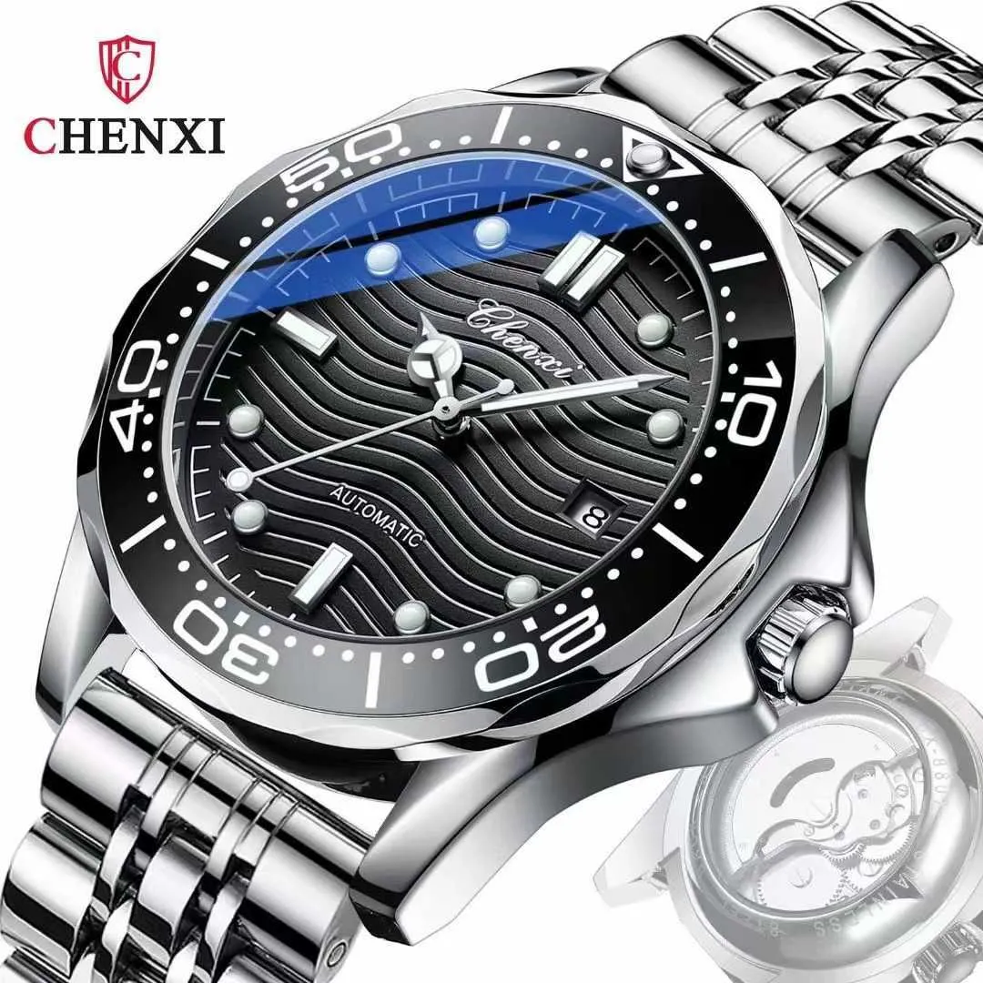 CHENXI/Chenxi Fully Automatic Mechanical Watch Haima Same Calendar Night Light Waterproof Mens