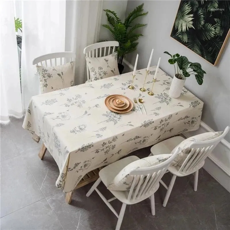 Table Cloth Linen Rectangular Tablecloth For Nappe De Floral Bee Cover Obrus Tafelkleed Mantel Mesa Cotton