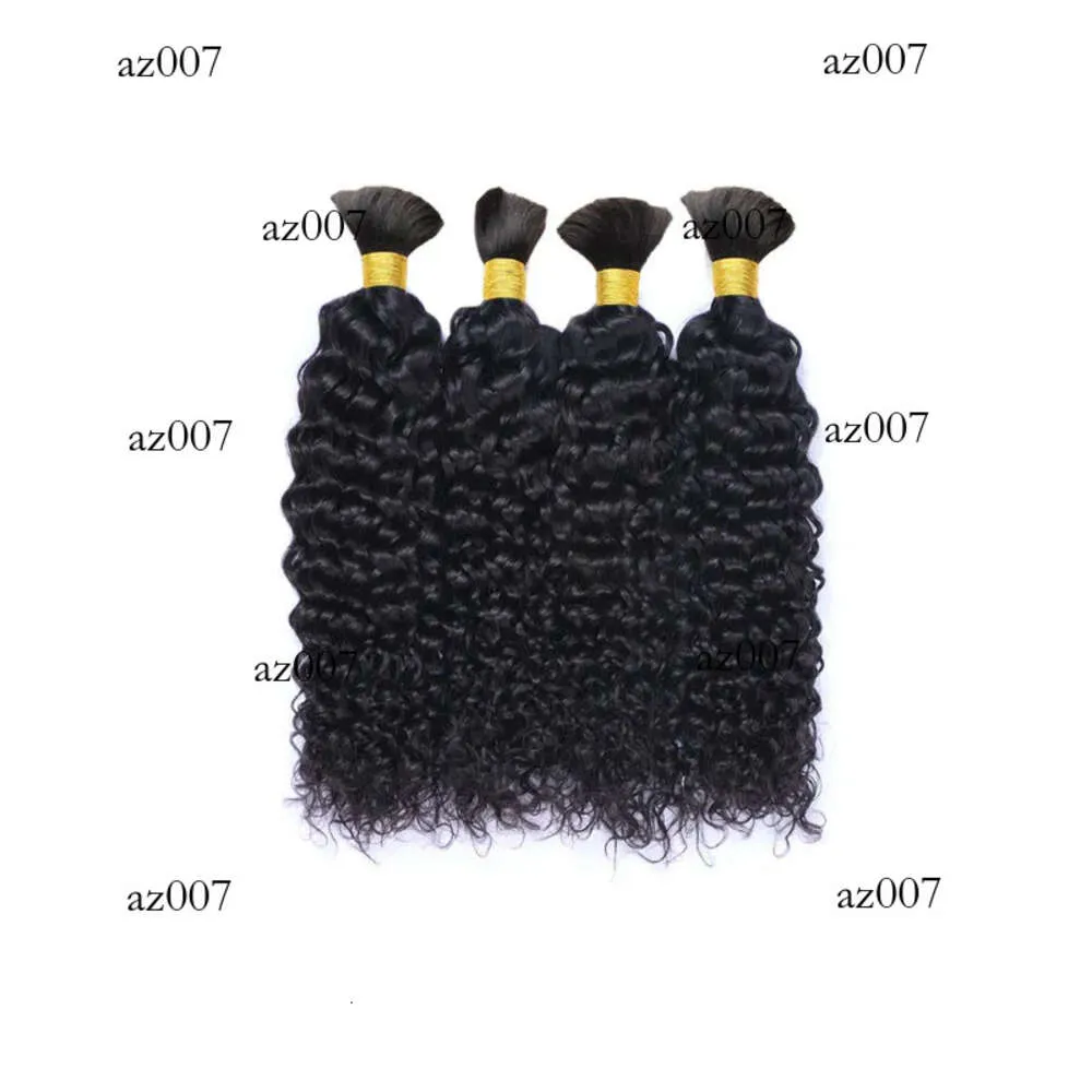 Mongolisk afro kinky lockig mänsklig bulk flätande hårbuntar förlängningar ingen inslag för svarta kvinnor originalutgåva