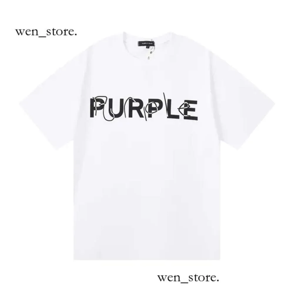 Shirt Purple Top Quality 24SS Couple GRATUITE SIGNIFICATION PURPLE CHIRT PUPLE BRANDE FEMMES MENSEMENT MENSE CHIRT TE-shirt Graphique T-shirt Designer T-shirt 218