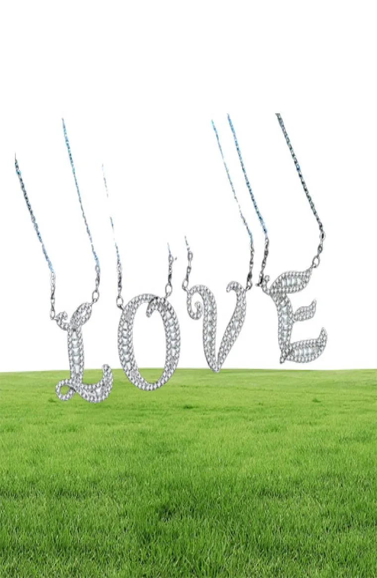 Choucong 26 Engelse letters hanger luxe sieraden 925 sterling zilveren pave witte topaz cz diamant oneindige edelsteen bruiloft ketting w6716426