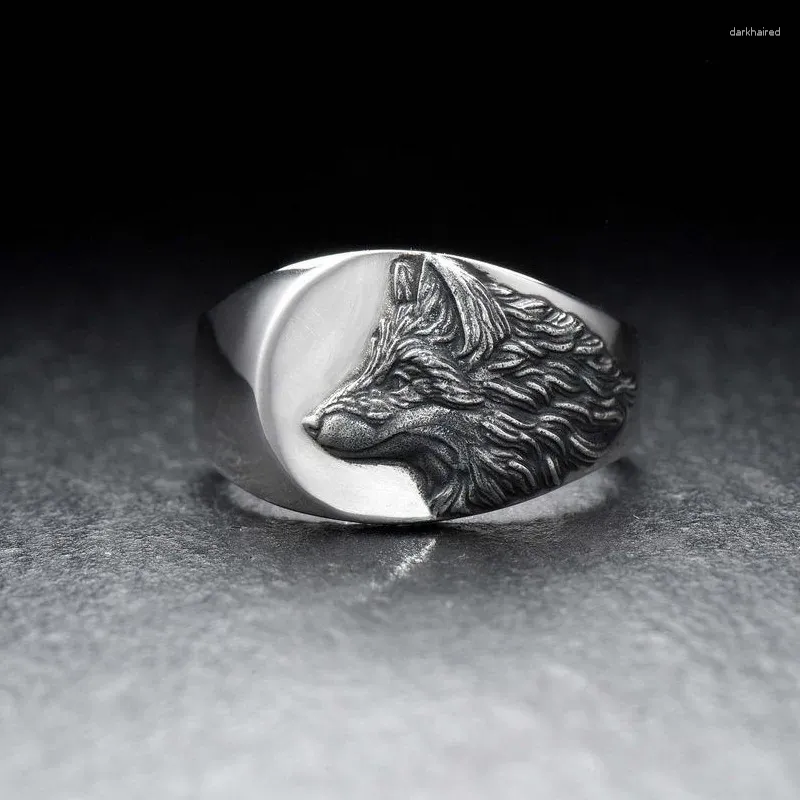 Cluster ringen vintage zilveren kleur wolf ring voor mannen vrouwen retro dierenfeest sieraden accessoires geschenken