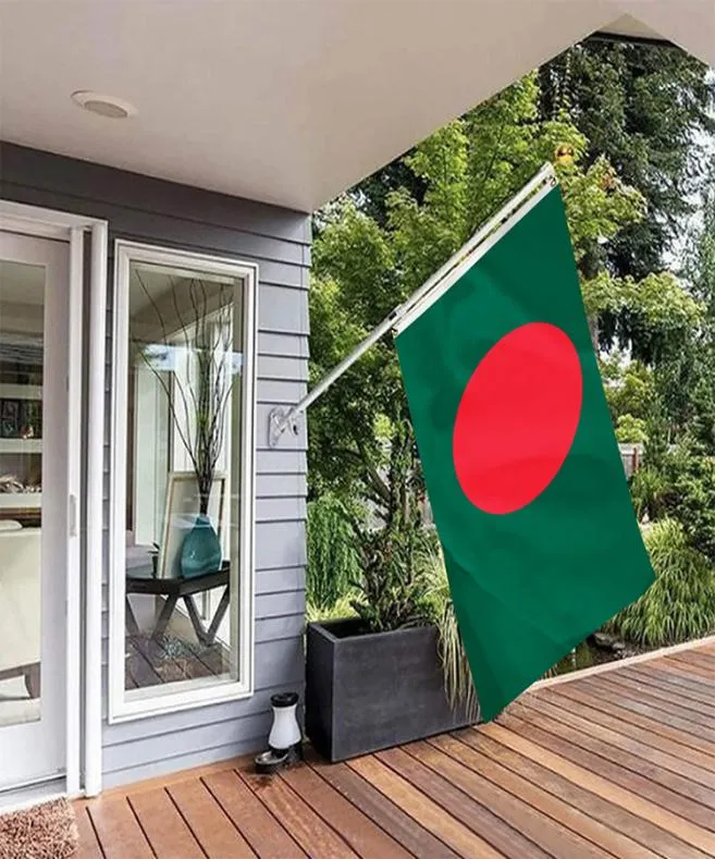 Bangladesh Flag Country Land Nationales Banner 90x150 cm Outdoor Decoration Banner mit zwei Messing -Teilen für Yard Lawn Decor2959503