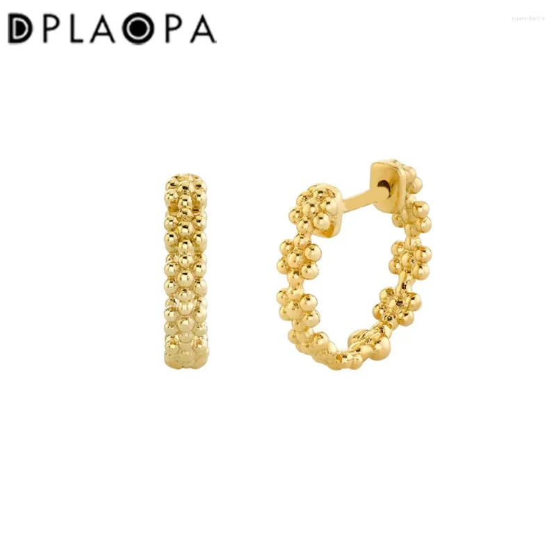 Hoop Earrings DPLAOPA 925 Sterling Silver Gold Flower Hoops Clips Women Rock Punk Huggies Earring Circle 2024 Styles Wholesale Price Jewel