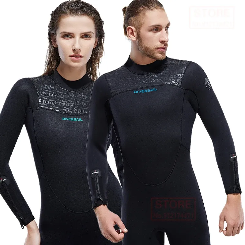 Costumes hommes femmes combinaison wets combinaison 5 mm néoprène complet du corps complet de plongée thermique