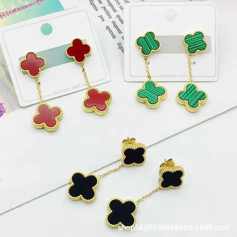 Cheap price and highquality earring jewelry Classic Four Leaf Clover Earrings with with common cleefly