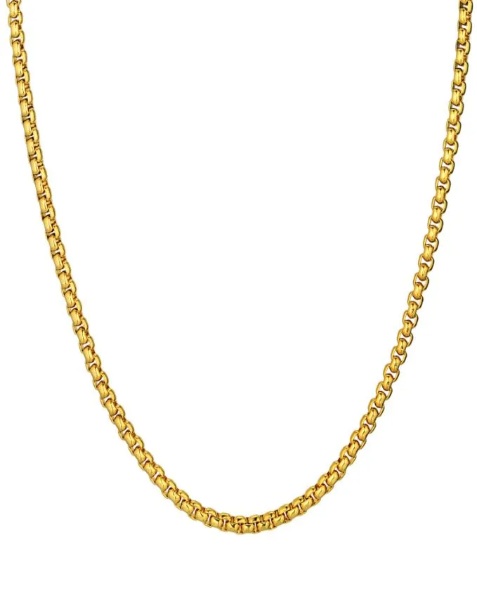 Collier de chaînes cubaines pour hommes Femmes Luxury Fine Bijoux Chureur 4 mm 18k Gold Plated Chain Party Gift Africa3982099